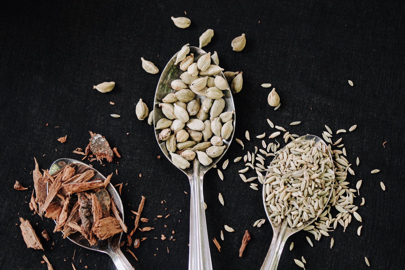 Selected aromatic seeds and spices