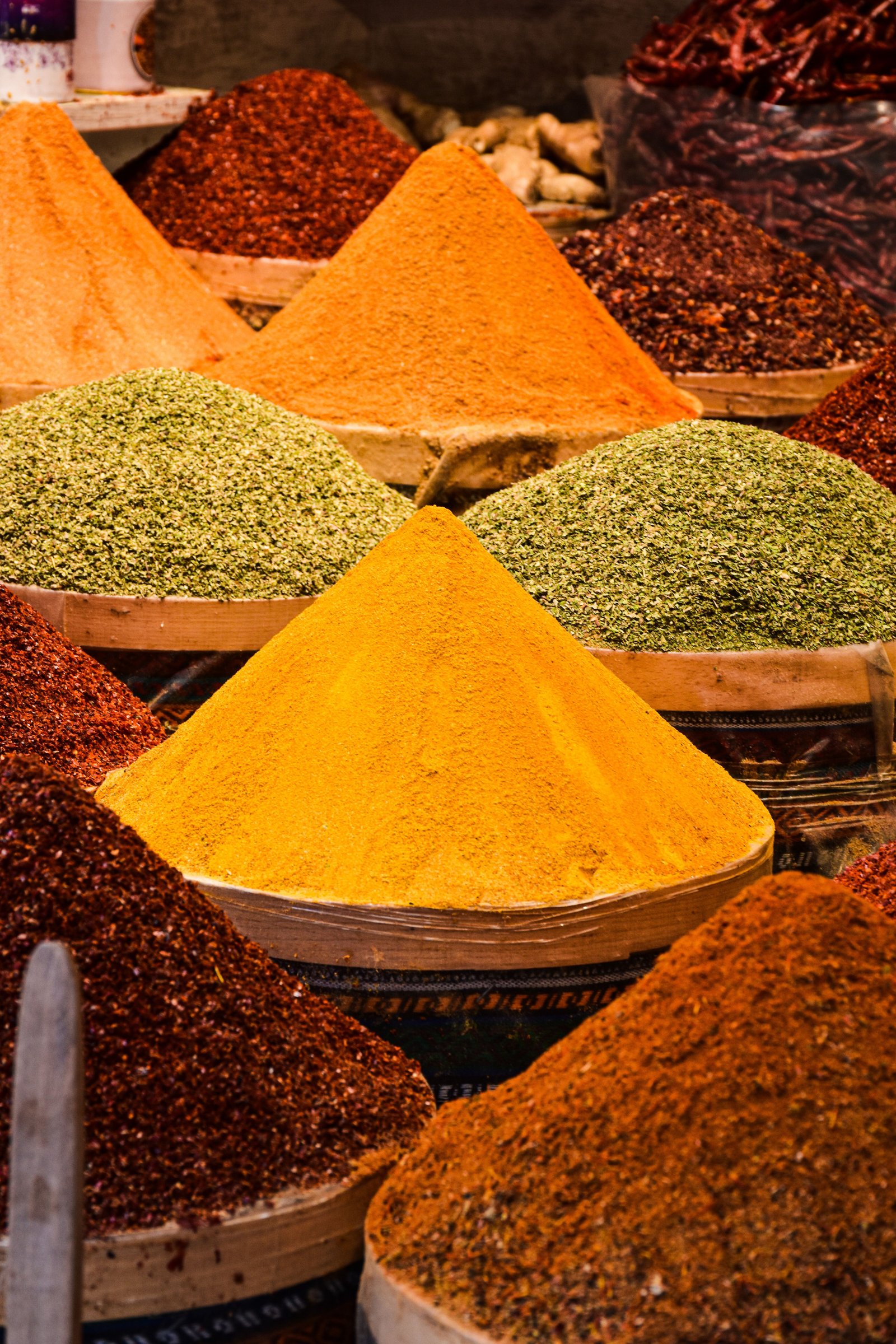 Colourful aromatic spices