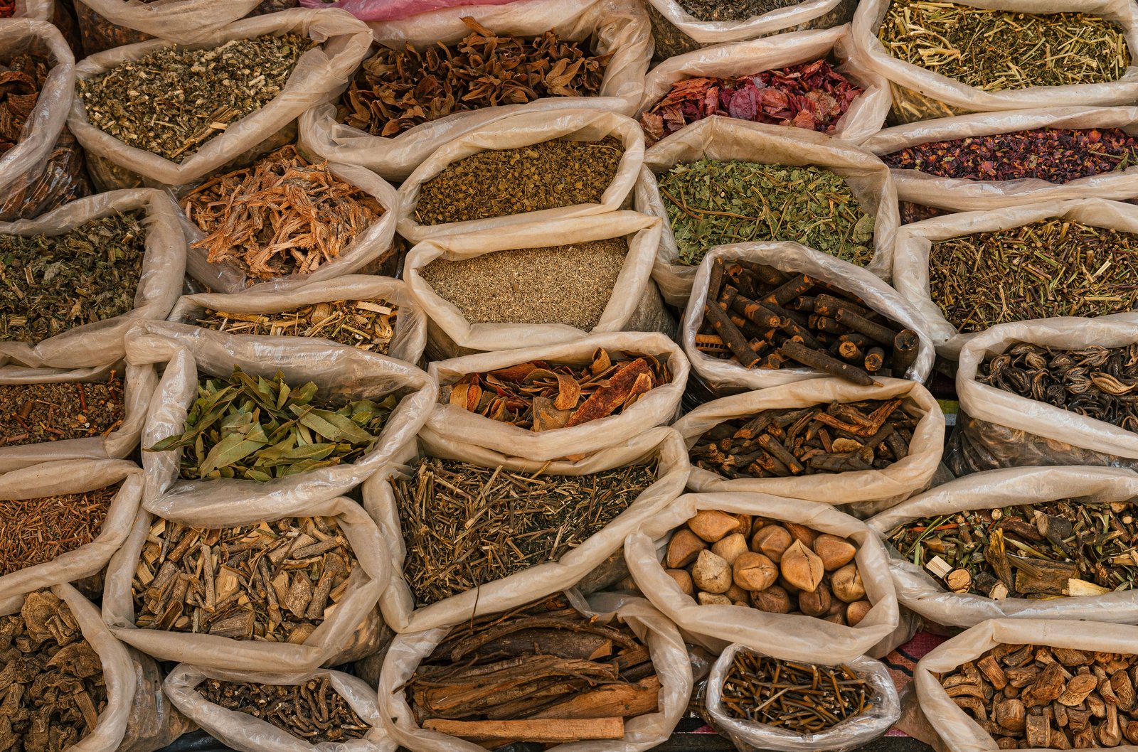 A selection of aromatic whole spices