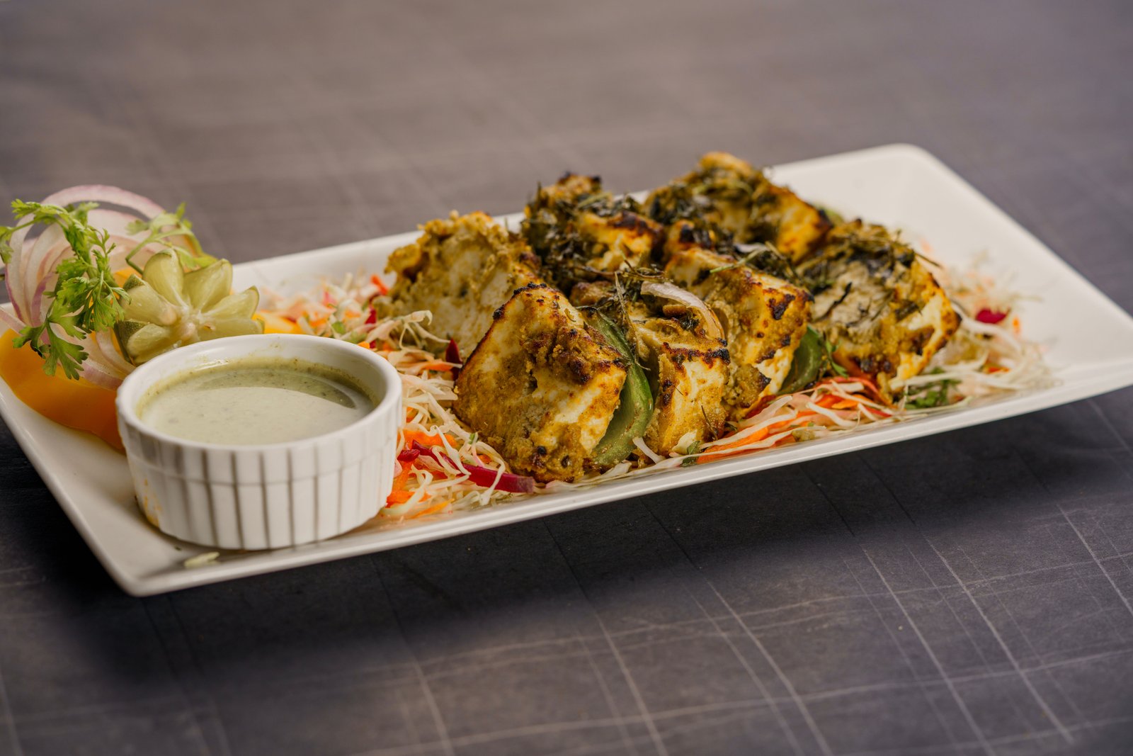 Freshly prepared vegetable dish